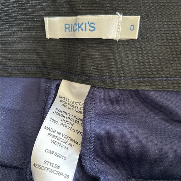 Ricki’s Scuba Crepe Wide-Crop Navy Pant - Picture 9 of 11